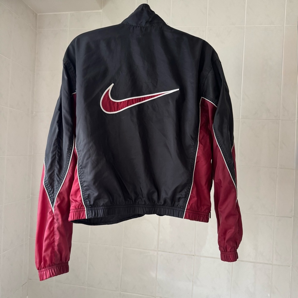 Nike Black and Red Logo Jacket